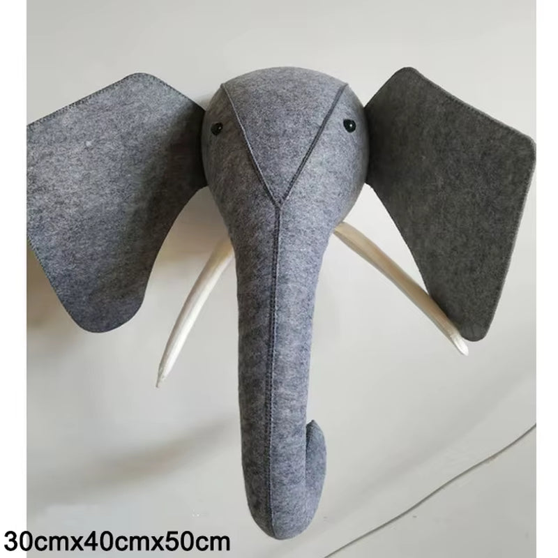 Felt Animal Head Wall Decor Kids