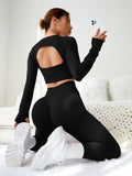 Dewbera Cut & Back Thumb Holes Sports Set 