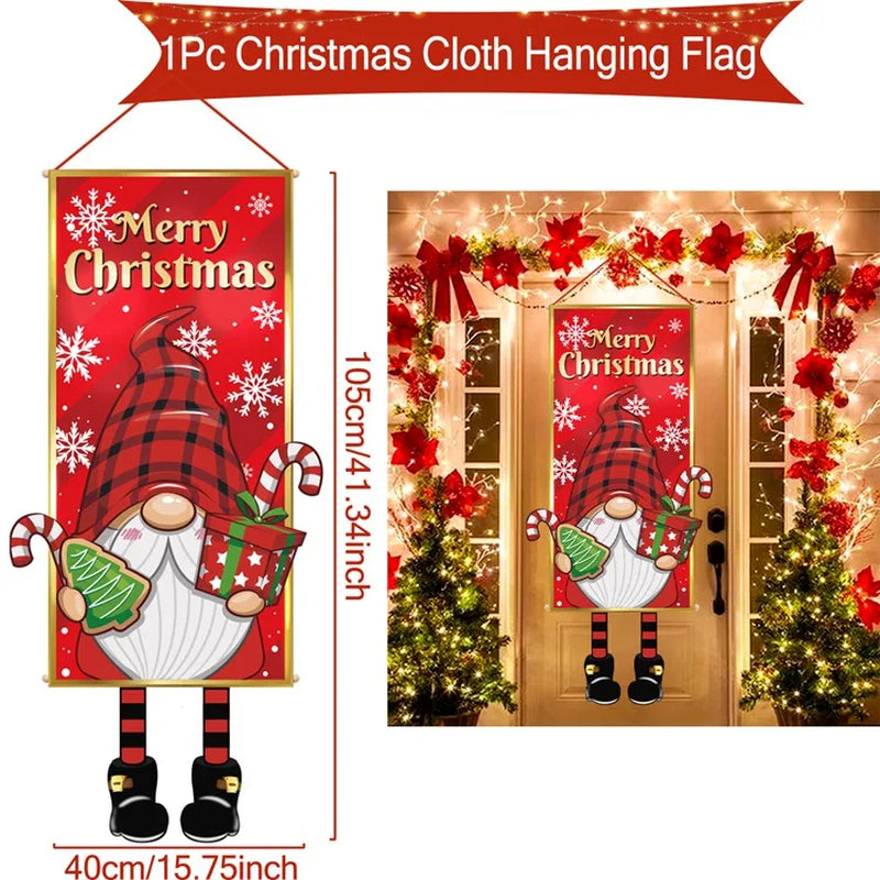 Christmas Hanging Flag Merry Christmas Decorations 