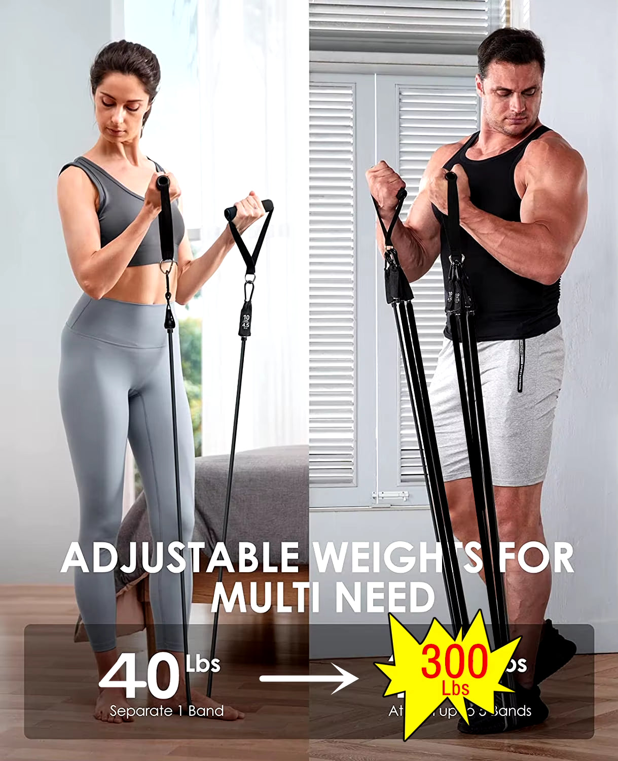 136 KG Resistance Elastic Band