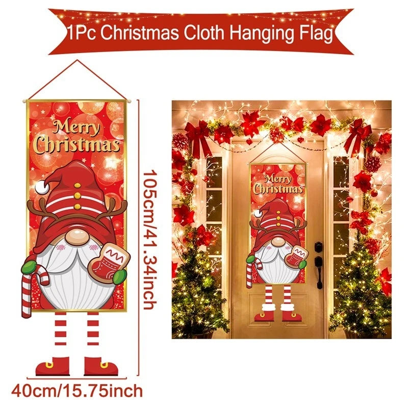 Christmas Hanging Flag Merry Christmas Decorations 