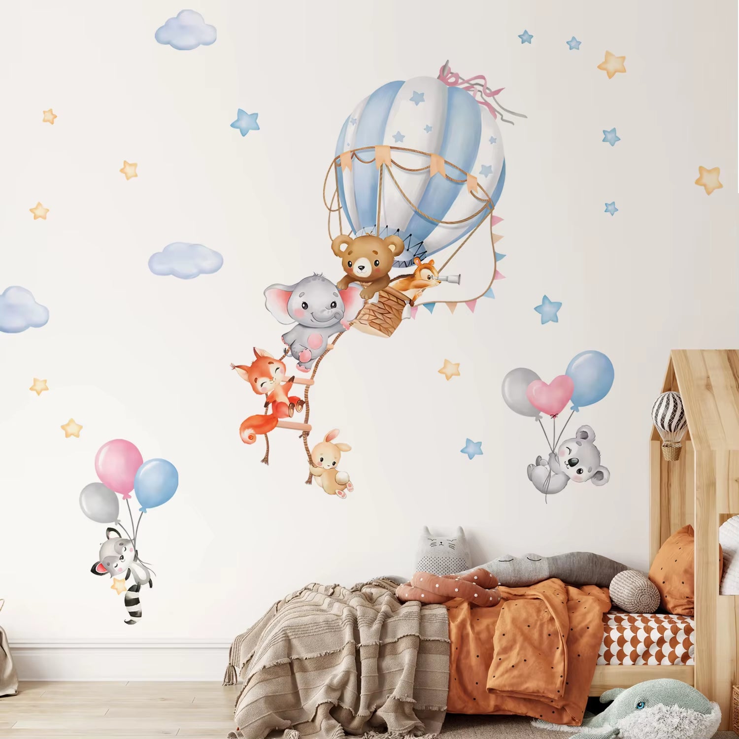 Bear Balloon Wall Stickers for Kids Room