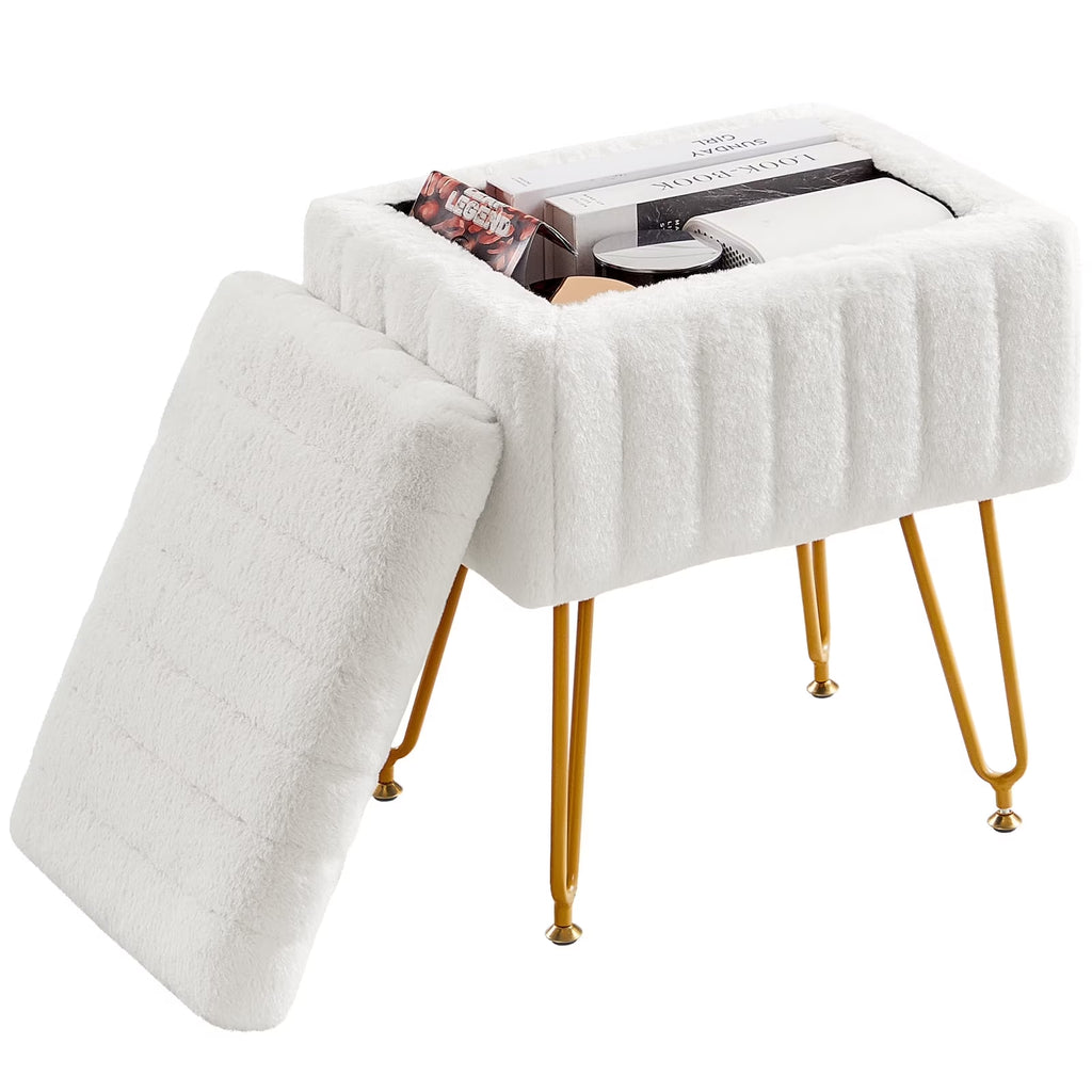 Faux Fur Seat with Storage Space