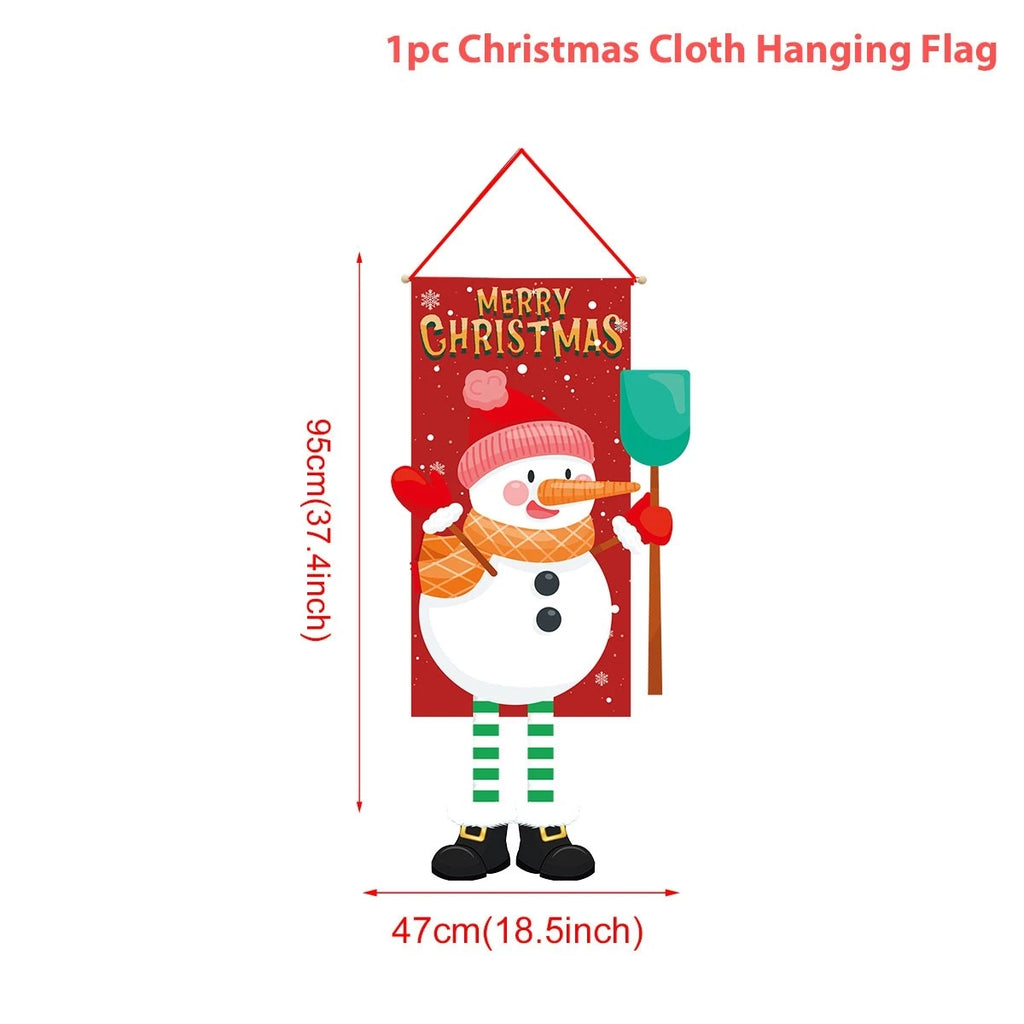 Christmas Hanging Flag Merry Christmas Decorations 