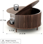 Round Coffee Table with Storage