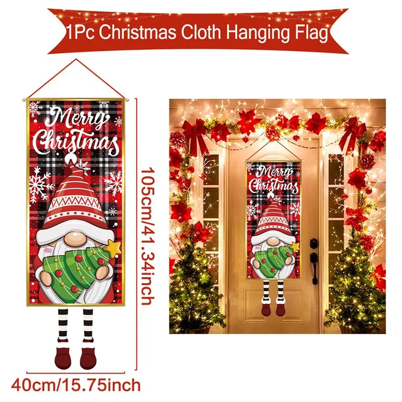 Christmas Hanging Flag Merry Christmas Decorations 