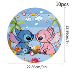Lilo and Stitch Birthday Party Decoration Girl Boy Disposable Tableware Tablecloth Candy Bag Plate Paper Cup Supplies Kit