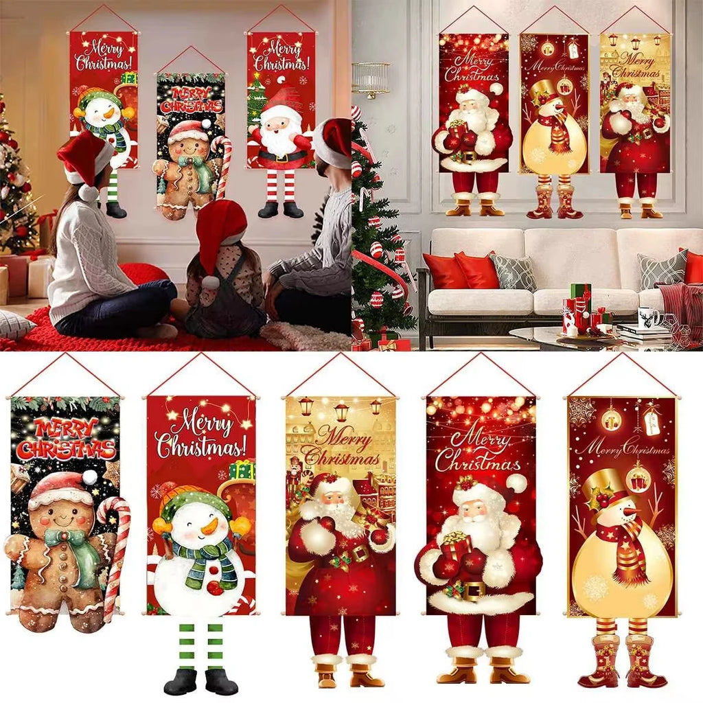 Christmas Hanging Flag Merry Christmas Decorations 