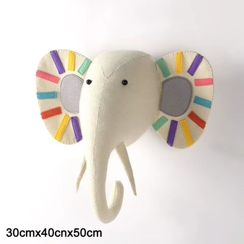 Felt Animal Head Wall Decor Kids