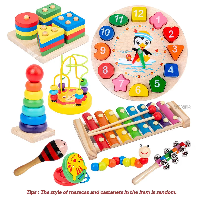 9 in 1 Wooden Montessori Toys 