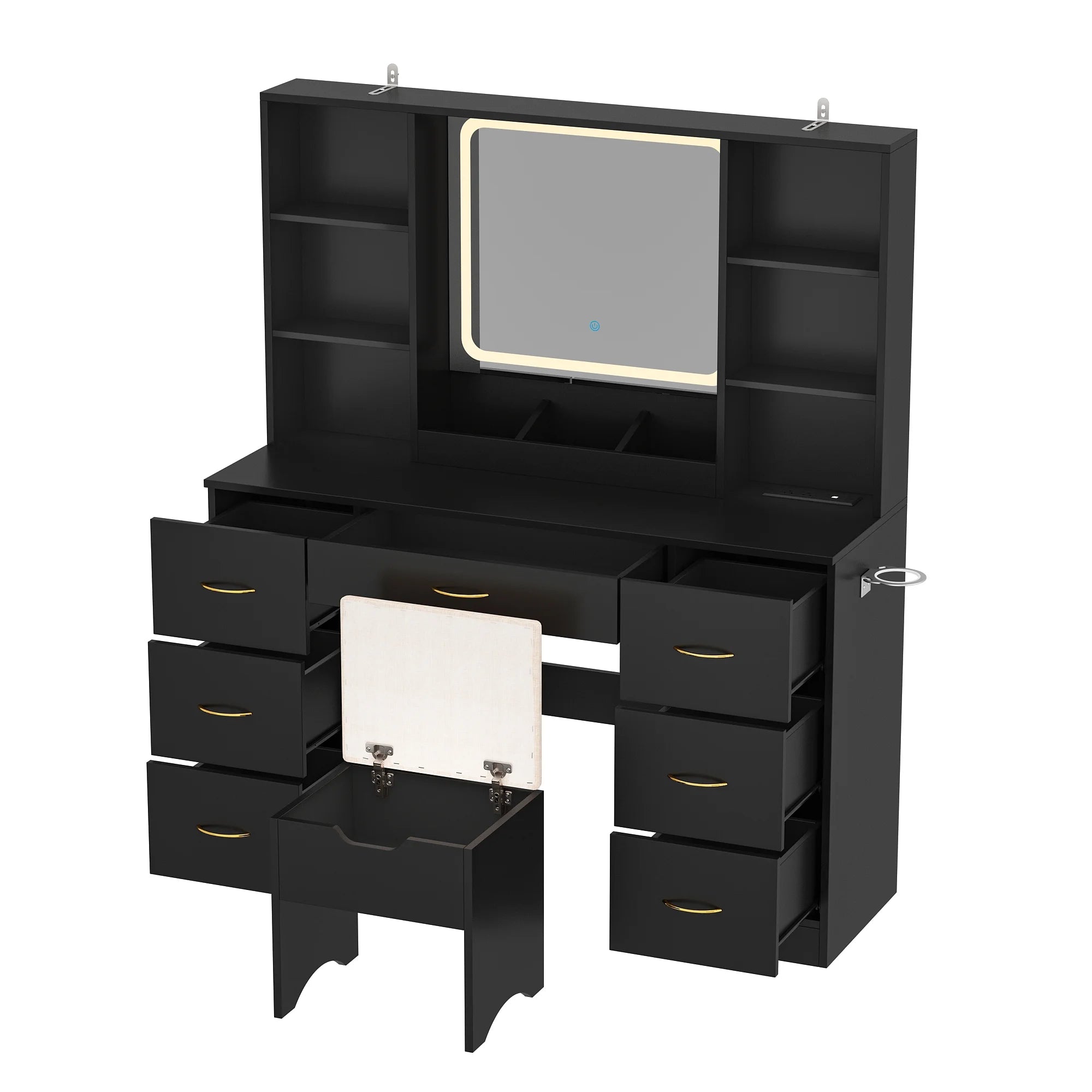  Large Vanity Desk with Lighted Mirror 