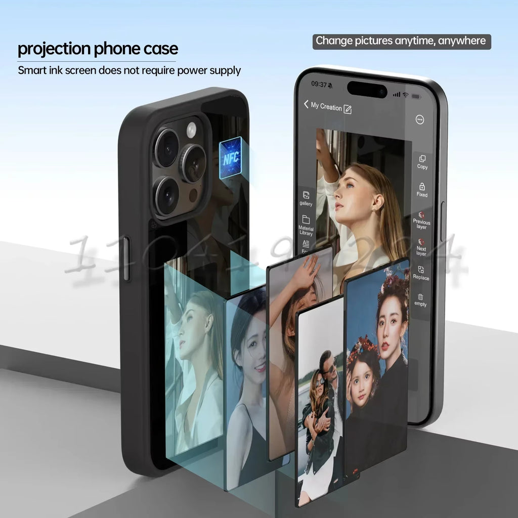 Phone Case for Iphone E-Ink Screen 