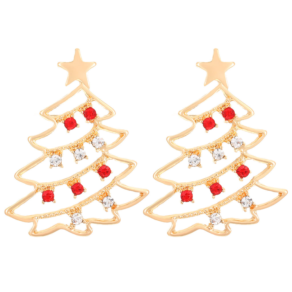 Christmas Earrings with Christmas Tree 