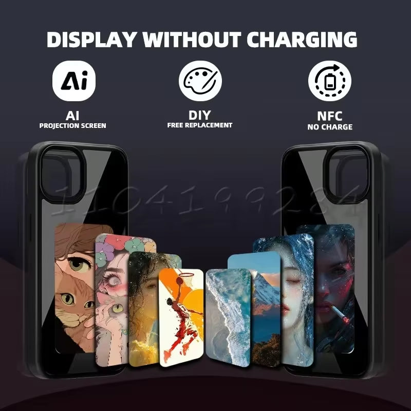 Phone Case for Iphone E-Ink Screen 