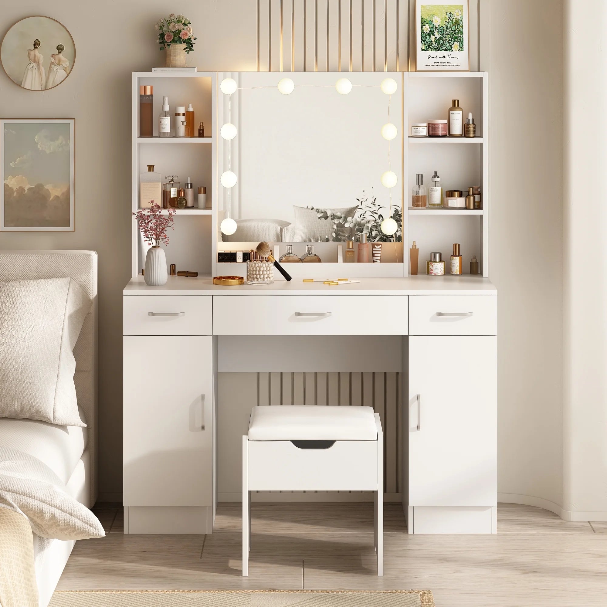 Makeup Vanity Set with Light