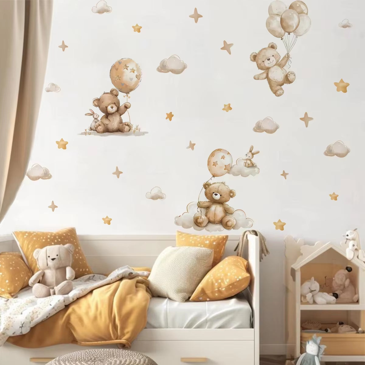  Bear Balloon Wall Stickers for Kids Room