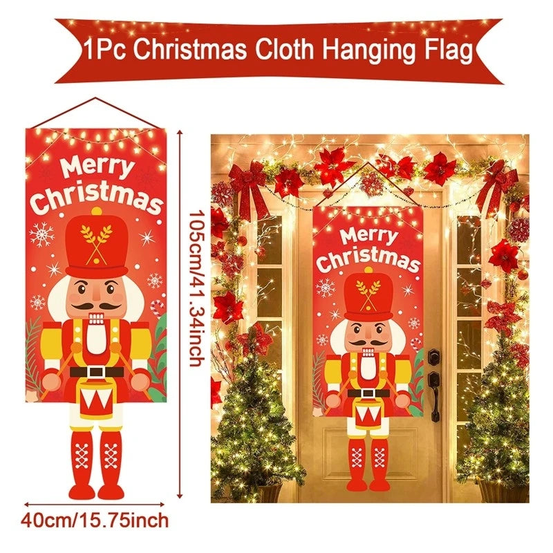 Christmas Hanging Flag Merry Christmas Decorations 