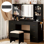  Large Vanity Desk with Lighted Mirror 