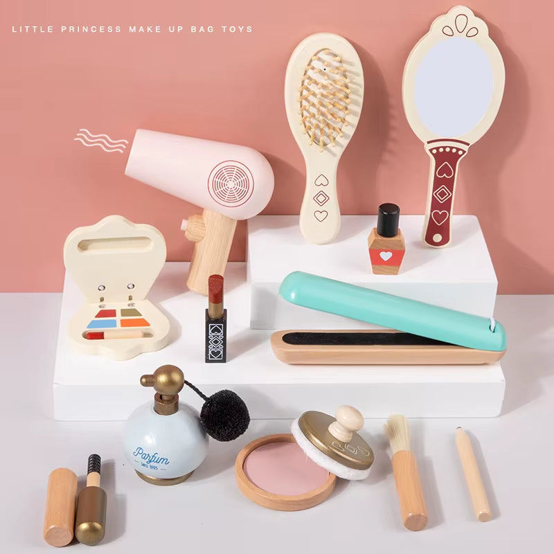 Beautiful Wooden Makeup Set/ Hairdressing Set