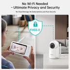 2K Video Baby Monitor with 2 Cameras 