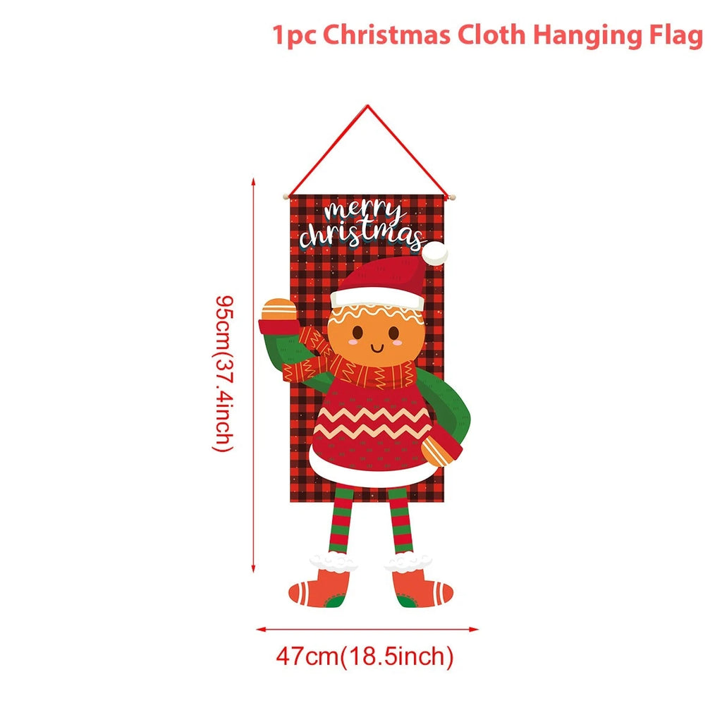 Christmas Hanging Flag Merry Christmas Decorations 