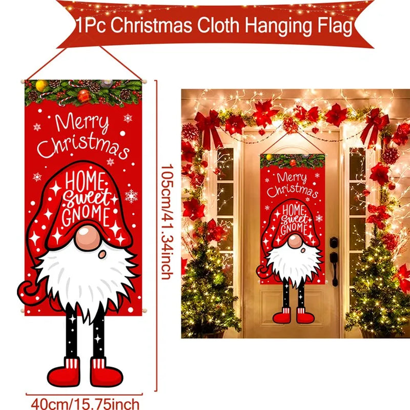 Christmas Hanging Flag Merry Christmas Decorations 