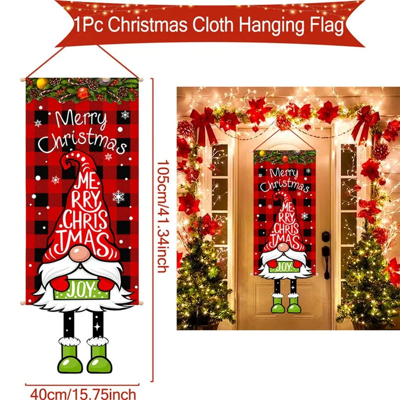 Christmas Hanging Flag Merry Christmas Decorations 