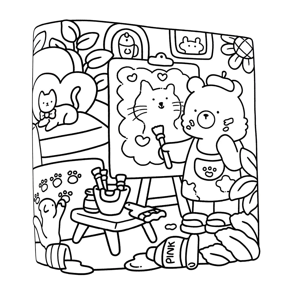 COZY FRIENDS Coloring Book 