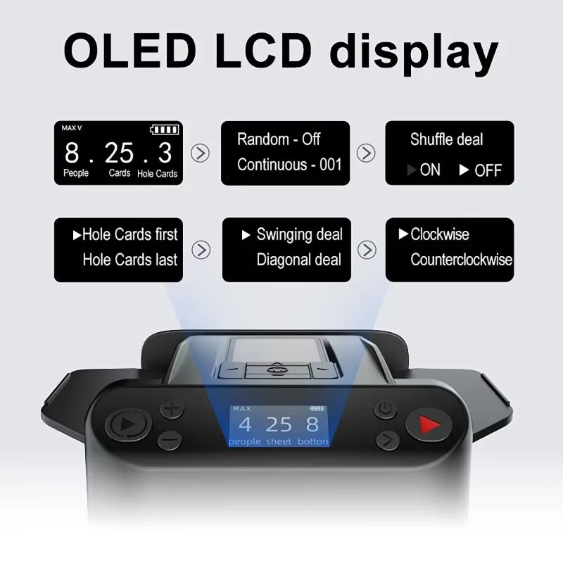 360° Rotating Automatic Card Shuffle Dealer 