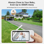 2K Video Baby Monitor with 2 Cameras 