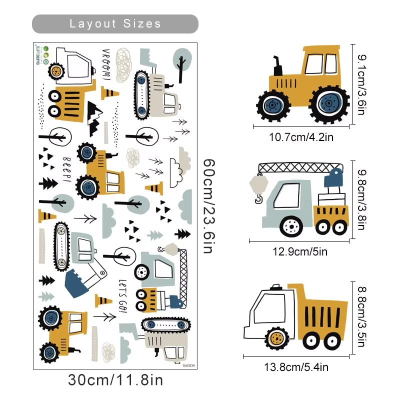 Urban Build Car Wall Stickers 