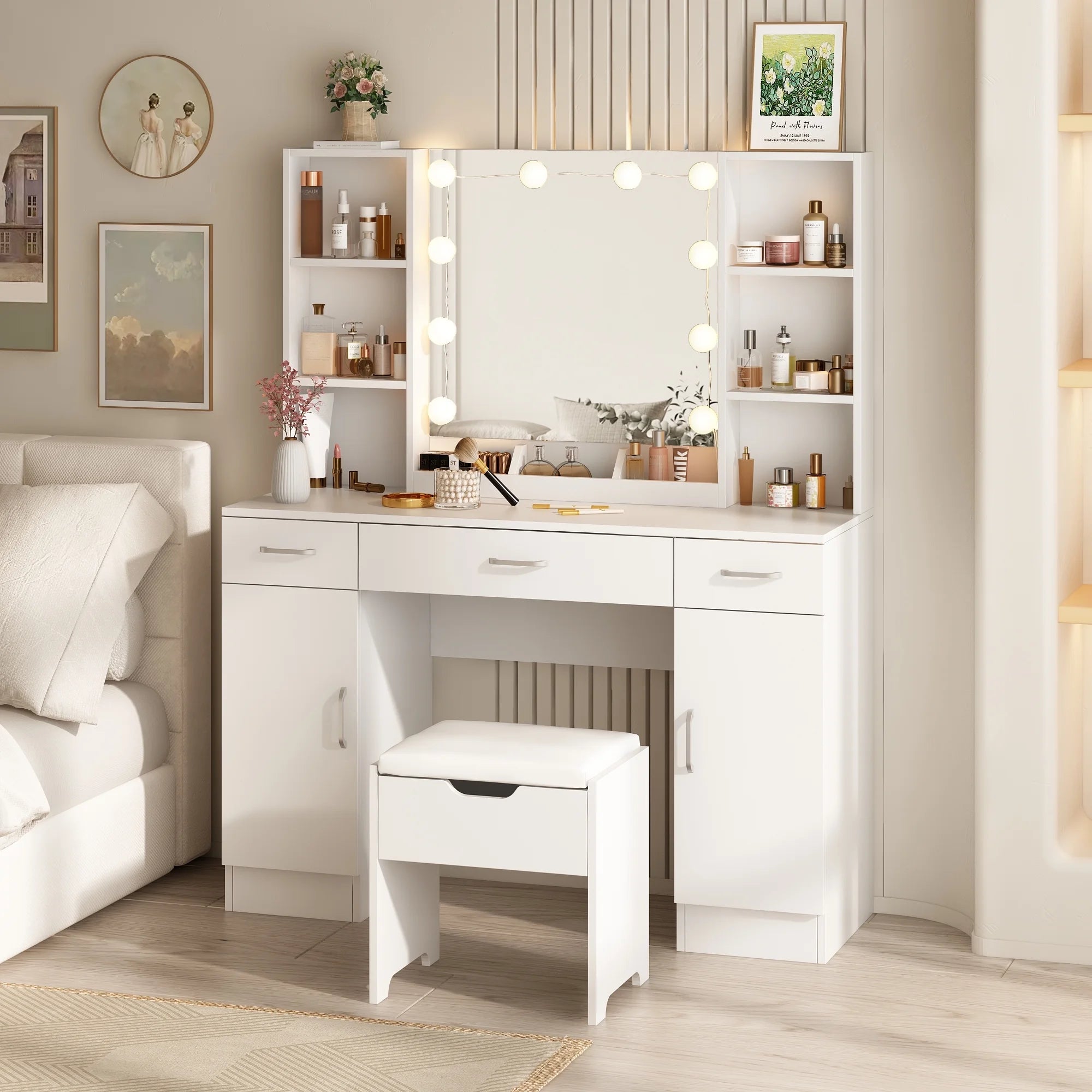 Makeup Vanity Set with Light