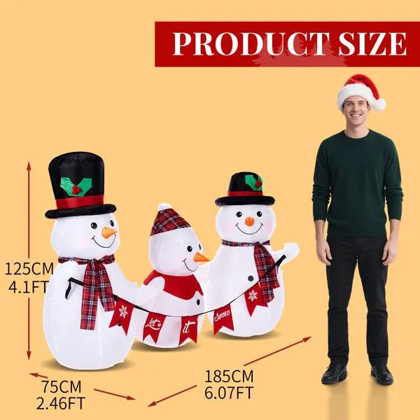 6.2FT Lighted Snowman