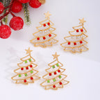 Christmas Earrings with Christmas Tree 