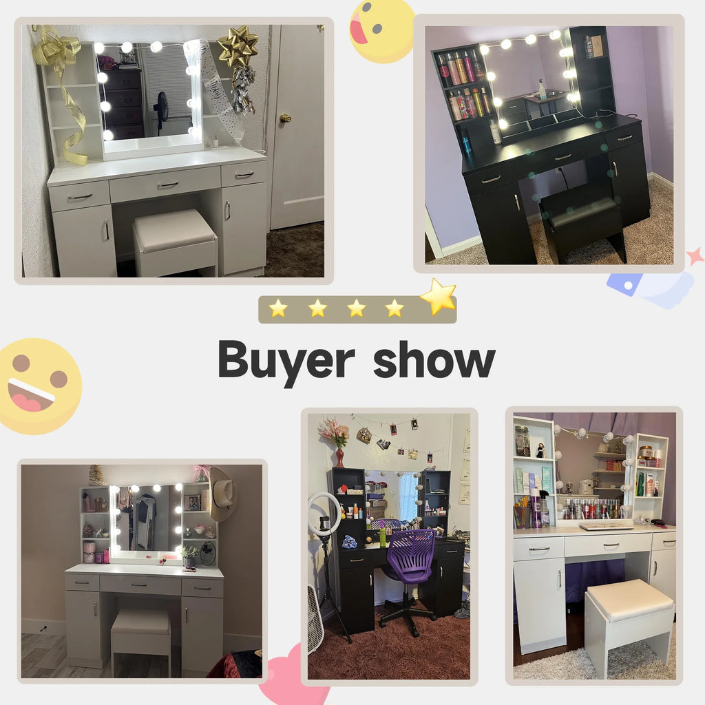 Makeup Vanity Set with Light