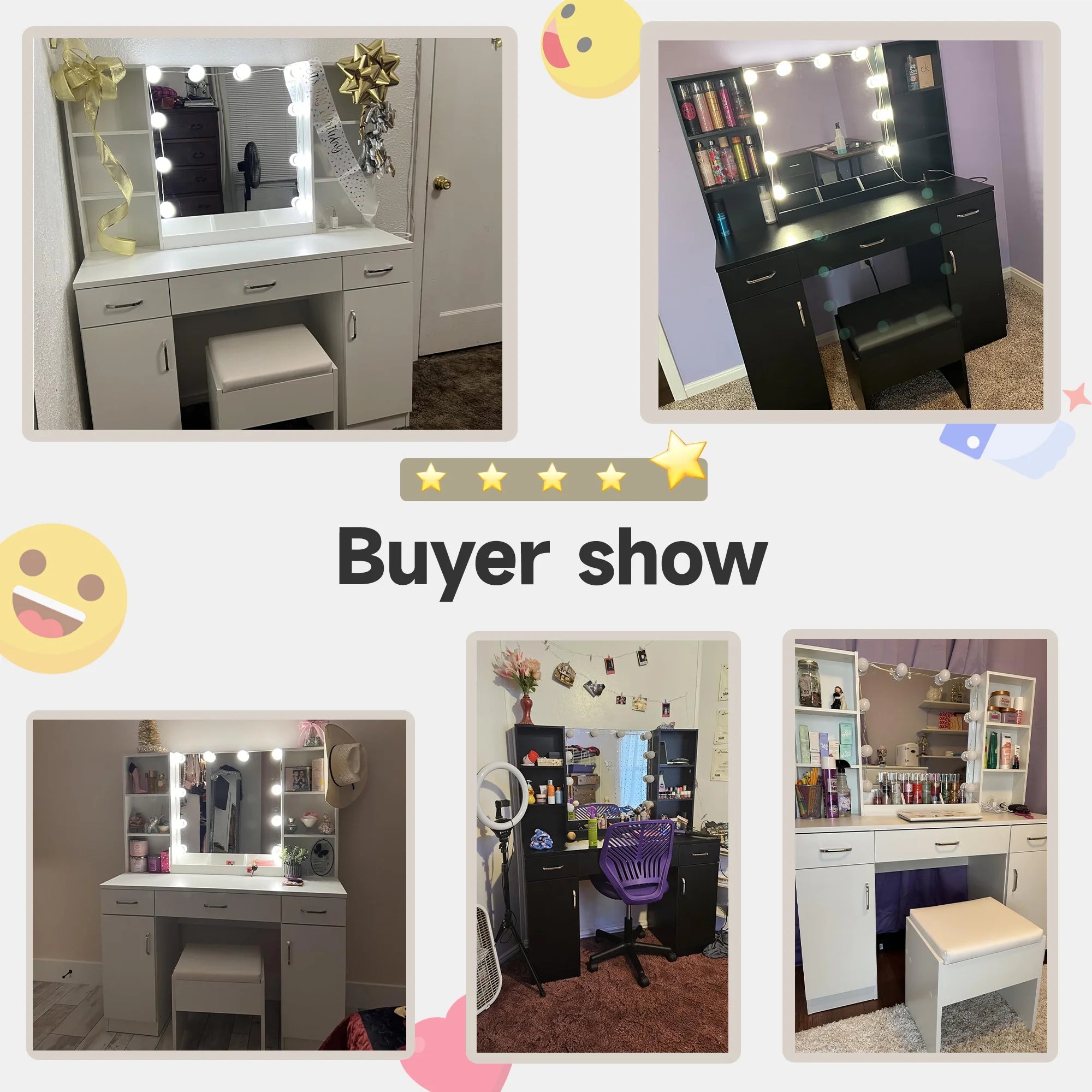 Makeup Vanity Set with Light