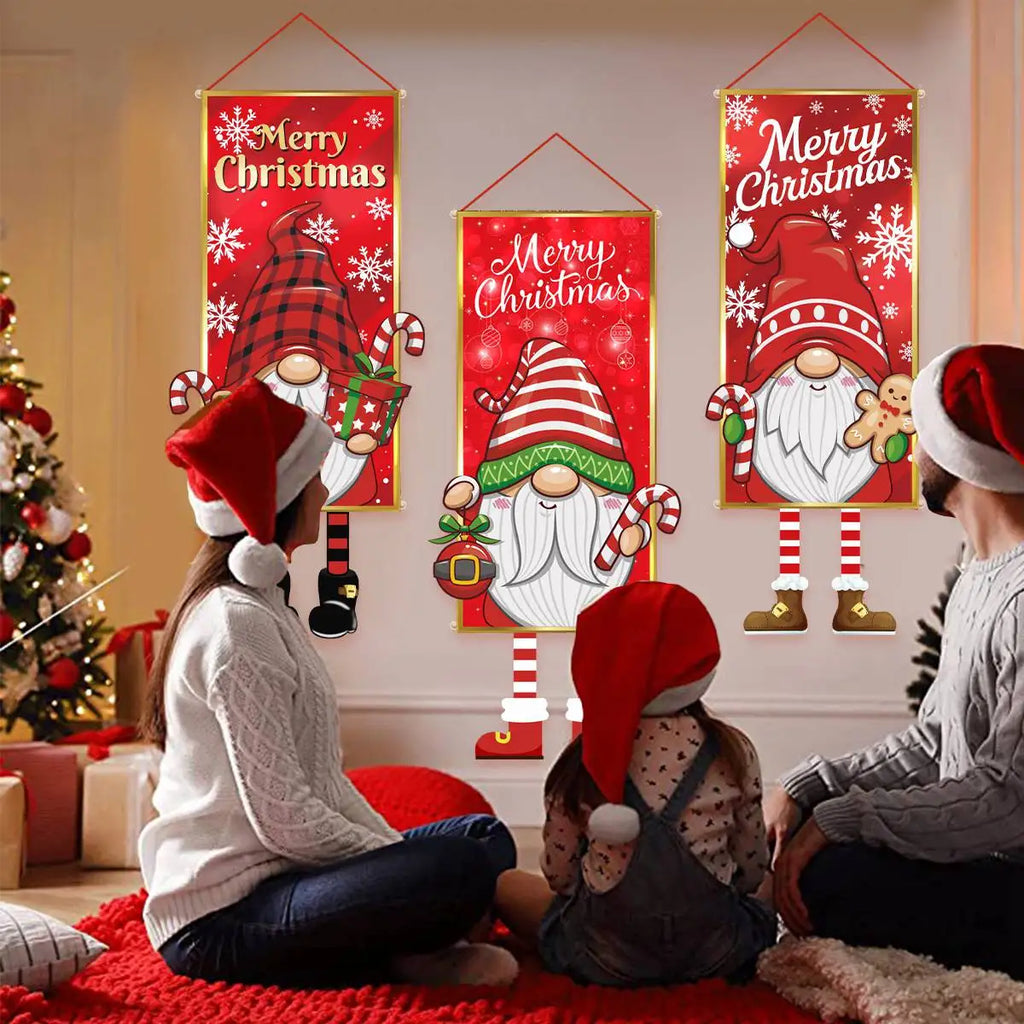 Christmas Hanging Flag Merry Christmas Decorations 