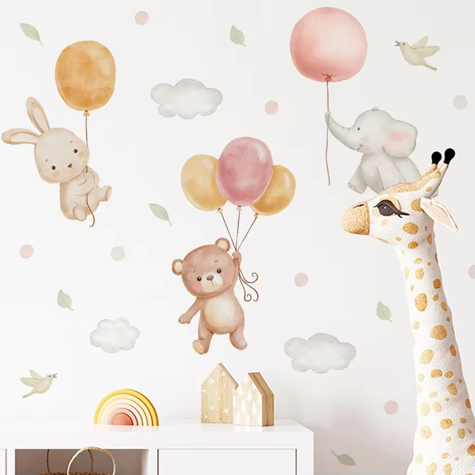  Bear Balloon Wall Stickers for Kids Room