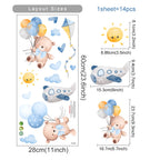  Bear Balloon Wall Stickers for Kids Room