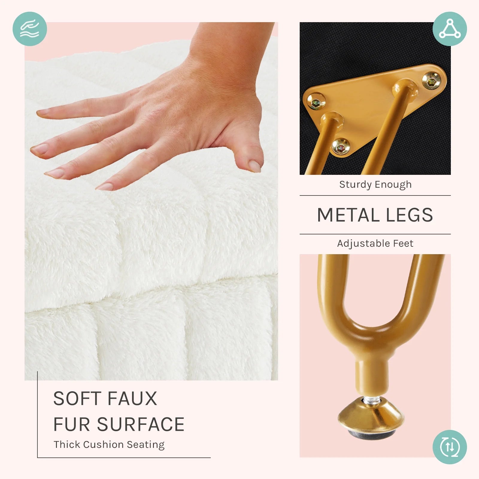 Faux Fur Seat with Storage Space