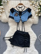 Sexy Uniform Lingerie Set Women'S Underwear Sexy Lingerie Outfit Bra Sexy Set Lingerie Exotic Play Uniform Underwear Set