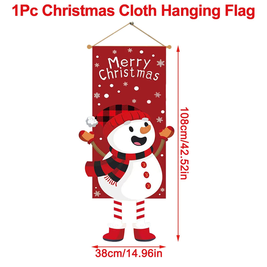 Christmas Hanging Flag Merry Christmas Decorations 