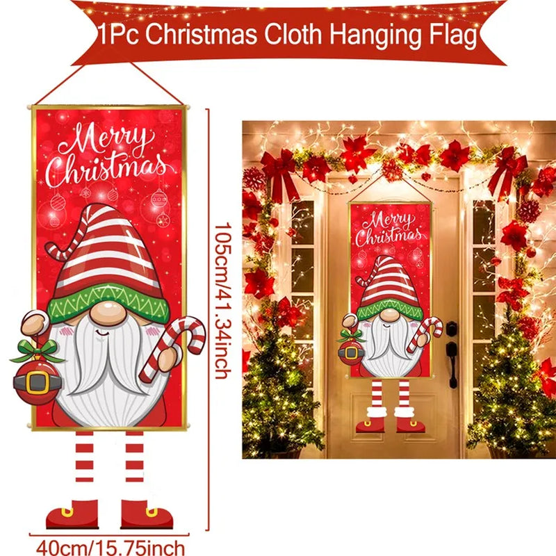 Christmas Hanging Flag Merry Christmas Decorations 