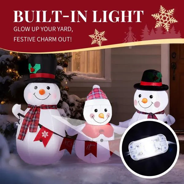 6.2FT Lighted Snowman
