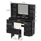  Large Vanity Desk with Lighted Mirror 