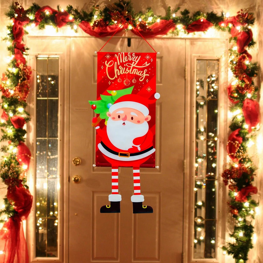 Christmas Hanging Flag Merry Christmas Decorations 