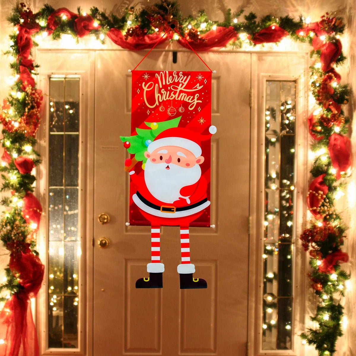 Christmas Hanging Flag Merry Christmas Decorations 
