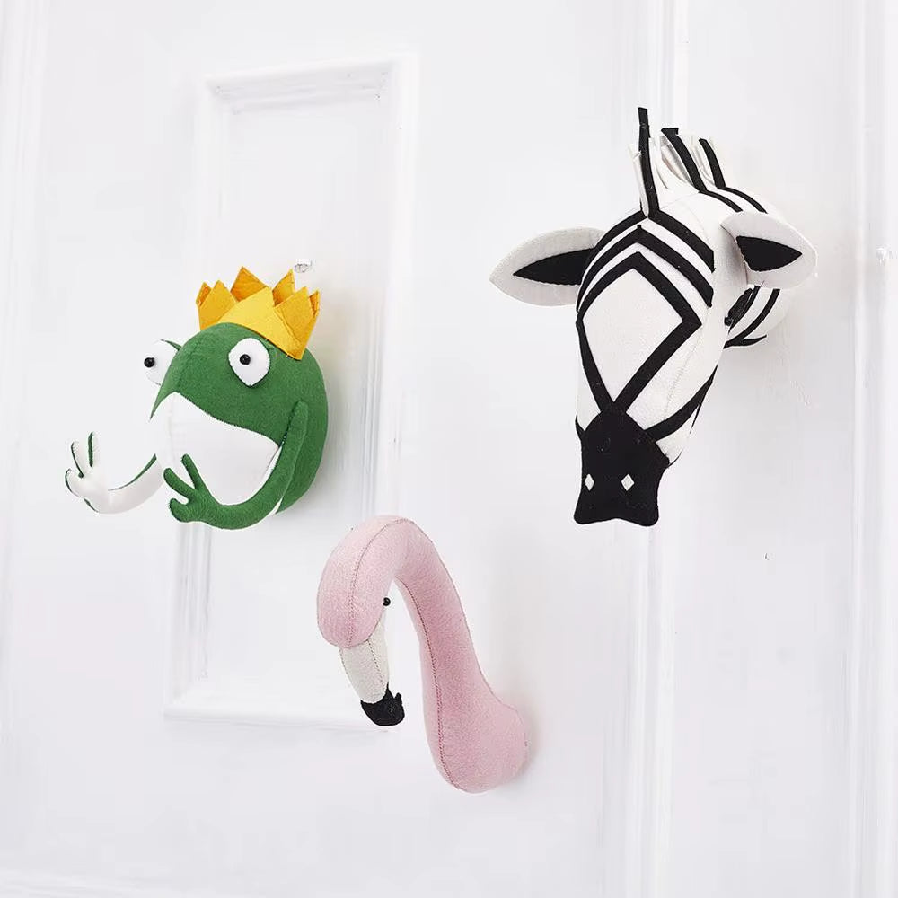 Felt Animal Head Wall Decor Kids