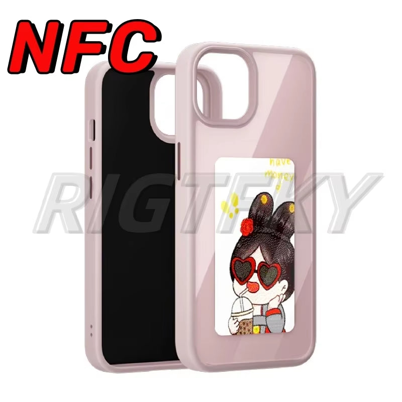 Phone Case for Iphone E-Ink Screen 