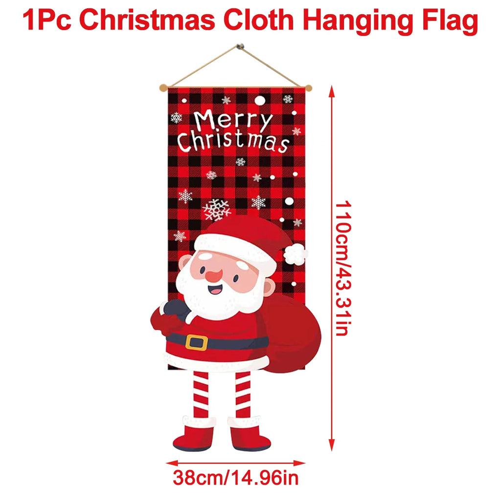 Christmas Hanging Flag Merry Christmas Decorations 